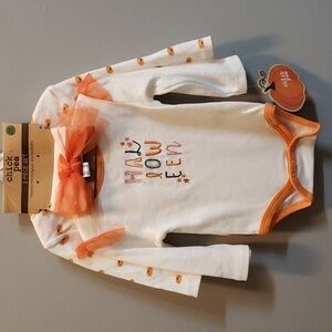 Chick Pea 3-piece Baby Halloween Onesies with Headband